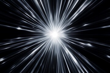 Poster - Abstract light burst radiating outwards.