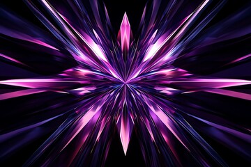 Aufkleber - Abstract purple and pink crystal starburst.