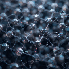 The crystal lattice of graphene. Abstract background.