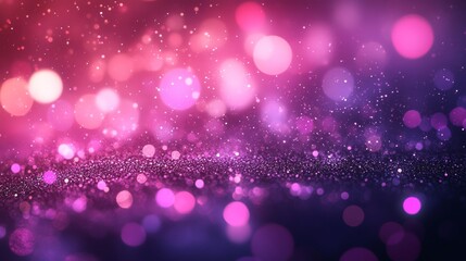 Wall Mural - An Abstract Background Showing Bokeh Lights and Glittering Sparkles in Pink and Purple
