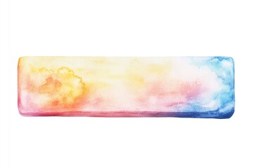 Poster - A beautiful watercolor illustration of a sunset with fluffy clouds, perfect for backgrounds or illustrations