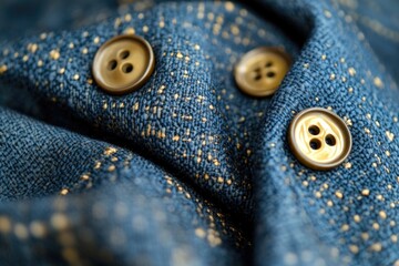 Poster - A close-up shot of a shirt with visible buttons, suitable for fashion or textile designs