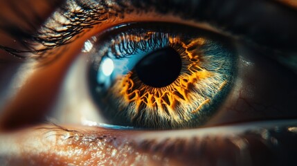 Aufkleber - A detailed view of an individual's eye, with distinct features