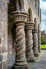 Poster - Ancient monument with carved writing