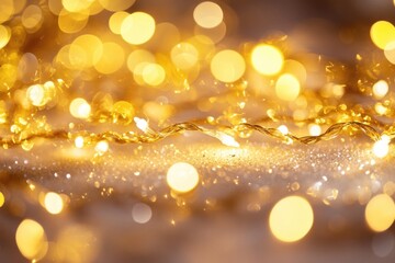 Poster - A close-up shot of a colorful string of lights