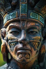 Poster - A detailed view of a statue depicting a human figure, perfect for editorial and commercial use