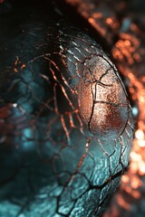 Poster - A close-up shot of a glass ball sitting on a table, highlighting its clarity and simplicity