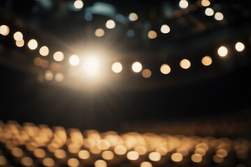 Poster - A blurry image of a stage with lights