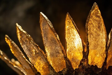 Poster - Close-up shot of a metal sunflower sculpture, great for interior design or garden themes