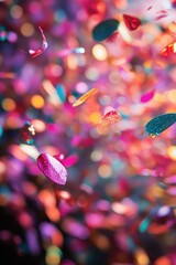 Aufkleber - Confetti falling from the sky, perfect for celebrations and parties