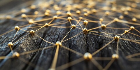 Aufkleber - Close-up shot of a wooden surface featuring numerous small dots