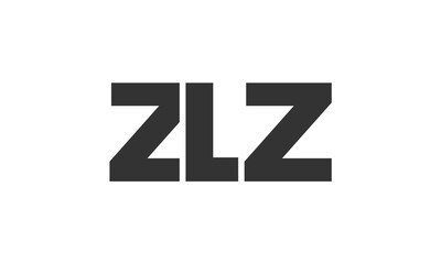 Poster - ZLZ logo design template with strong and modern bold text. Initial based vector logotype featuring simple and minimal typography. Trendy company identity.