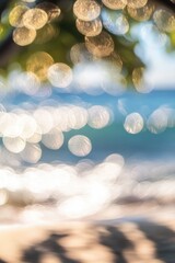 Poster - A blurry photo of a surfboard lying on the sand, possibly abandoned after use