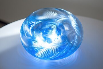 Poster - Close-up view of a glass object sitting on a table