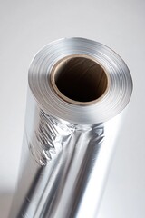 Poster - A roll of aluminum foil sitting on a table, ready for use
