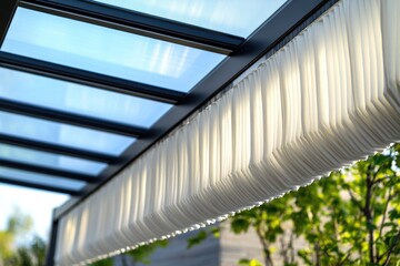 Aufkleber - A close-up view of a curtain on a roof