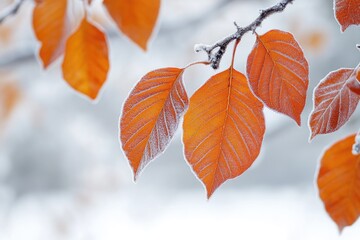 Poster - A detailed view of tree leaves with intricate details
