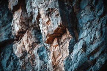 Poster - A close-up view of a rocky surface featuring a natural hole