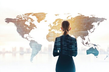 Poster - A person studying a global map