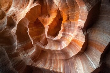 Poster - Close up of a unique spiral-shaped rock formation, great for use in science or nature-themed designs