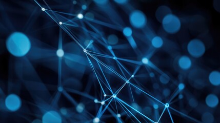 Poster - a close-up of a group of blue led lights