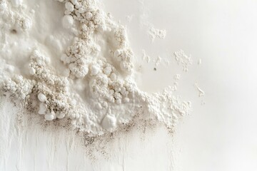 Poster - A pile of white powder sits on a clean white surface, ready for use or inspection