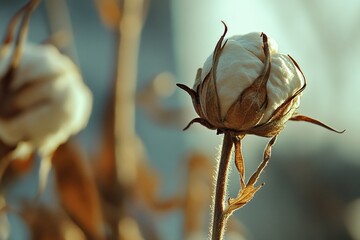 Aufkleber - A detailed image of a single plant leaf, blurred background