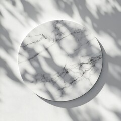 Poster - A single white plate placed on a table