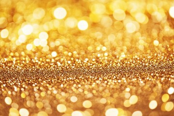 Poster - Close-up view of a gold glitter background, suitable for various designs and projects