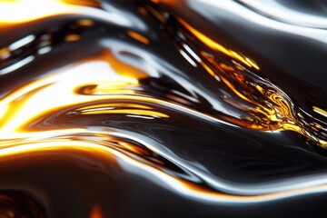 Aufkleber - Close-up shot of a black and yellow liquid mixture, possibly for scientific or industrial use