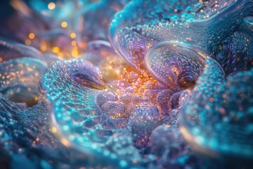 Poster - A close-up shot of a unique blue and purple flower, great for botanical or nature-related themes