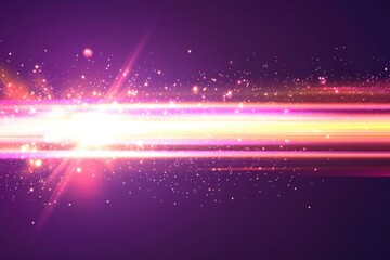 Poster - Radiant streaks of light burst through a cosmic canvas at twilight, illuminating a mystical realm of colors and energy. Generative AI