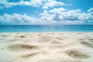 Wall Mural - Beach scene with sand and ocean waves