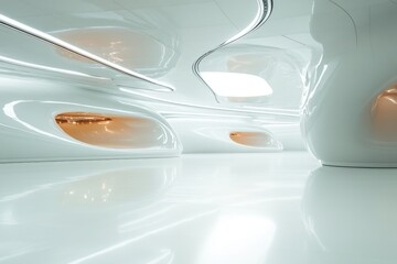 Poster - A bright and airy space with numerous lights on the ceiling