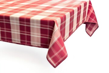 A table covered with a traditional red and white checkered tablecloth, suitable for outdoor or rustic events