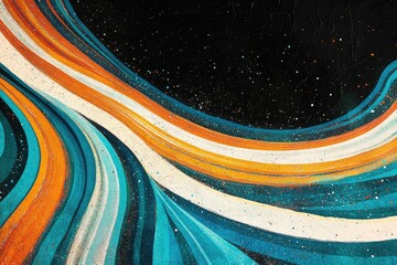 Aufkleber - A vibrant swirl design against a dark backdrop