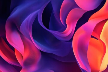 Poster - Swirling waves of color dance in mesmerizing patterns under the glow of a dreamlike atmosphere. Generative AI