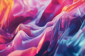 Poster - Vibrant swirls of color dance across a textured surface in an abstract display of movement and energy. Generative AI