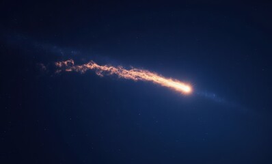 Wall Mural - Bright meteor streaking across the night sky