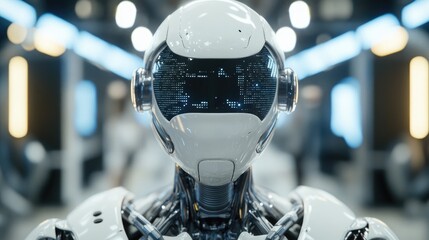 Poster - Futuristic Robot in a Technological Setting