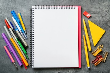 Flawless Image of Clean Notepad with Stationery