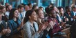 © Tonay - Diverse Business People Applauding Conference Meeting Attendees Successful Presentation Corporate Event Team Collaboration Professional Audience Happy Smiling Faces Motivational Speaker group sales