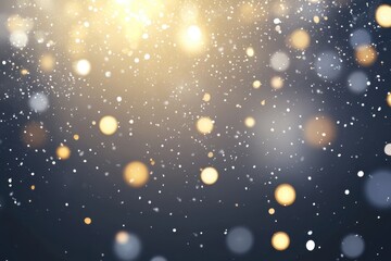 Poster - Sparkling golden and silver lights create a dreamy atmosphere at night in a starry celebration. Generative AI