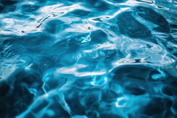 Poster - Sparkling turquoise water dances under soft sunlight, revealing a mesmerizing aquatic tapestry from a serene seaside escape. Generative AI