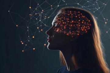 Poster - Exploring the connection between consciousness and neural networks through a creative representation at twilight. Generative AI