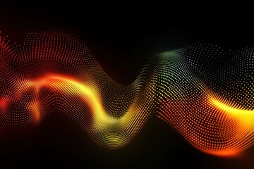 Poster - Dynamic waves of color dance through the darkness to create a mesmerizing visual symphony at night. Generative AI