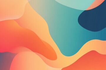 Poster - Swirls of vibrant colors create a captivating abstract landscape of fluid forms and gentle gradients. Generative AI