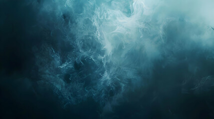 Poster - Abstract swirling smoke in shades of blue and gray, creating a mystical atmosphere
