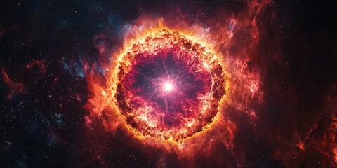Wall Mural - Cosmic Inferno: A stunning celestial phenomenon captured in high resolution.
