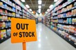 © SR Creative Idea - Supermarket Out of Stock Sign Empty Shelves Retail Product Shortage Grocery Store Aisles